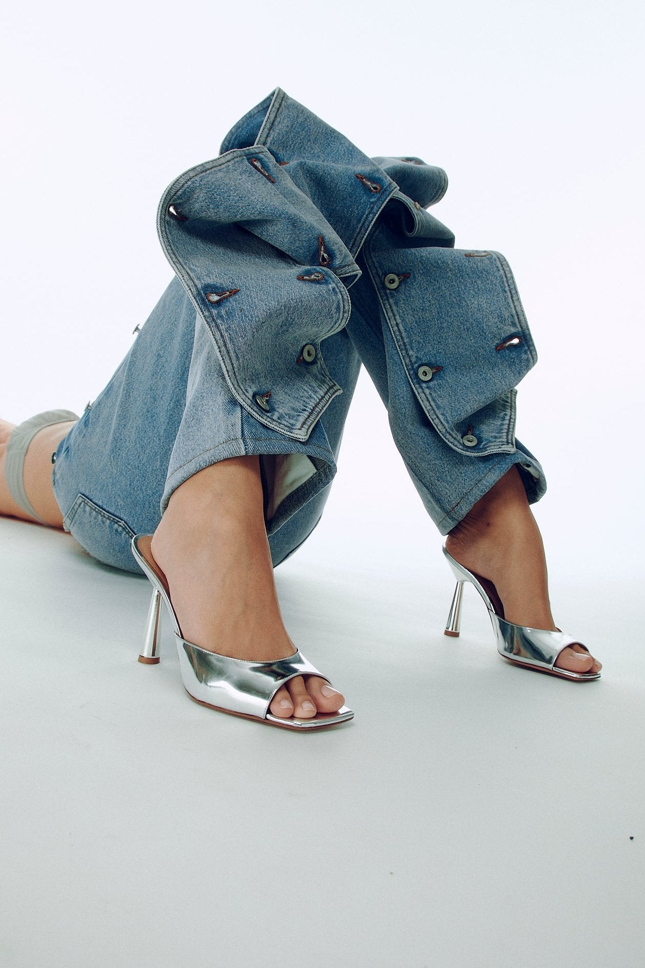 Greta Mule 70 Mirror Leather